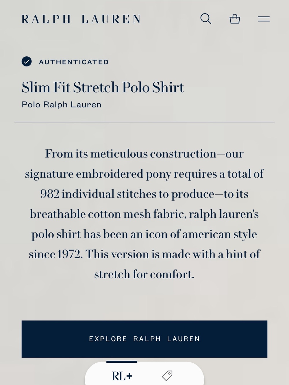 Ralph Lauren Polo Shirt in Navy Blue